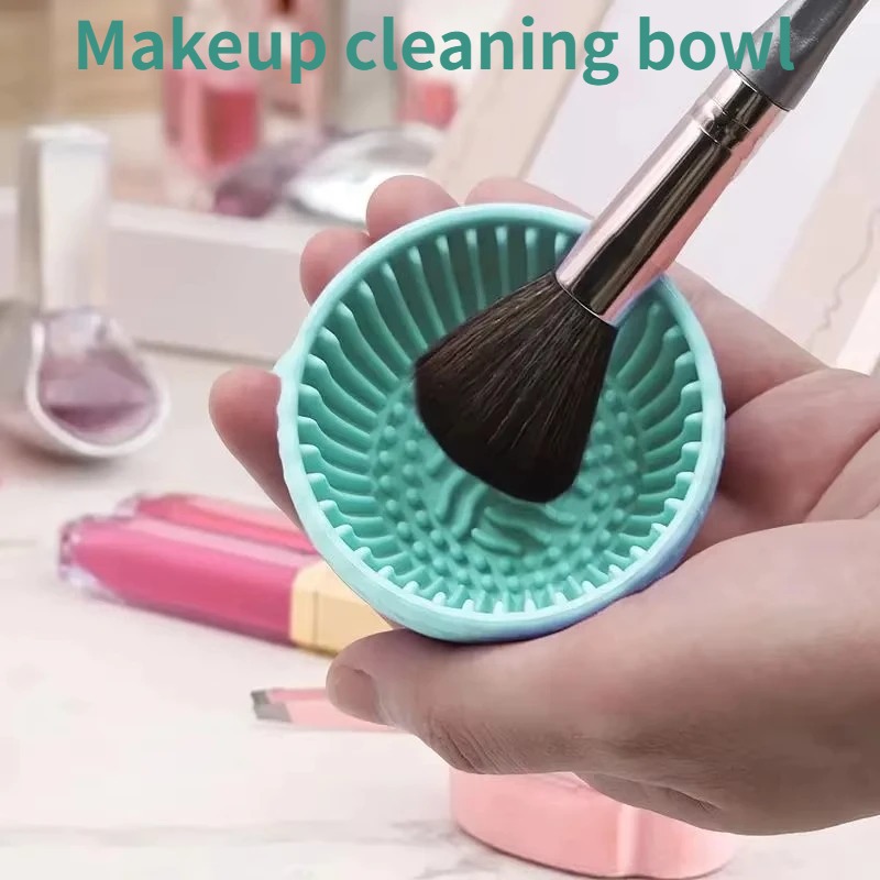 Beauty Makeup Eyeshadow - 부드러운 실리콘 메이크업 브러쉬 클리너 볼(접이식