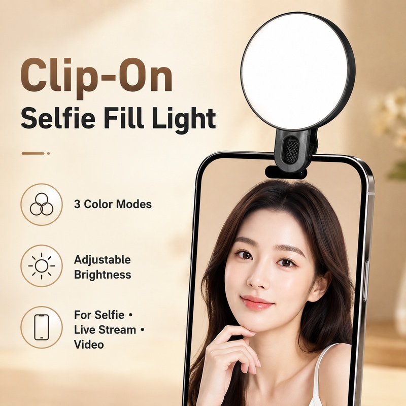 Beauty Makeup Camera - 휴대용 RGB LED 조명 미니 포켓