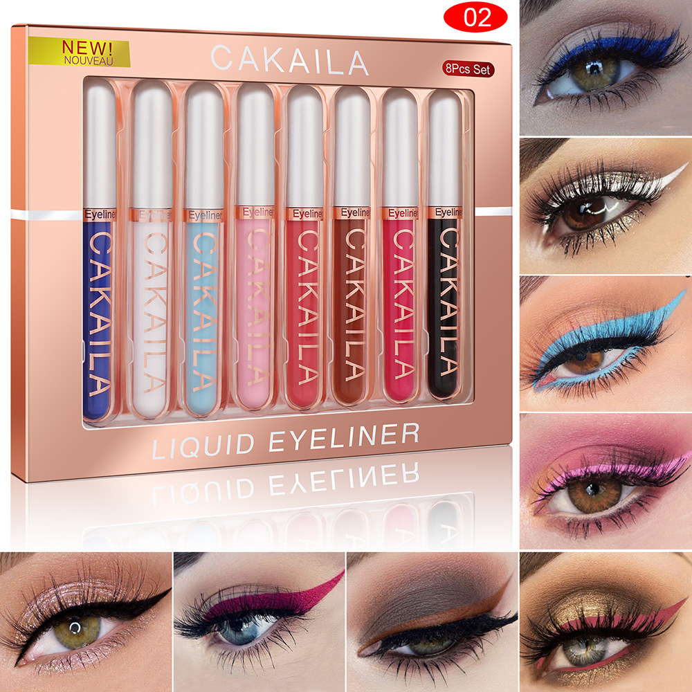 8색 세트 방수 아이라이너 펜 오래 지속되는 글리터 & - Beauty Makeup Eyeshadow 리뷰 및 가격