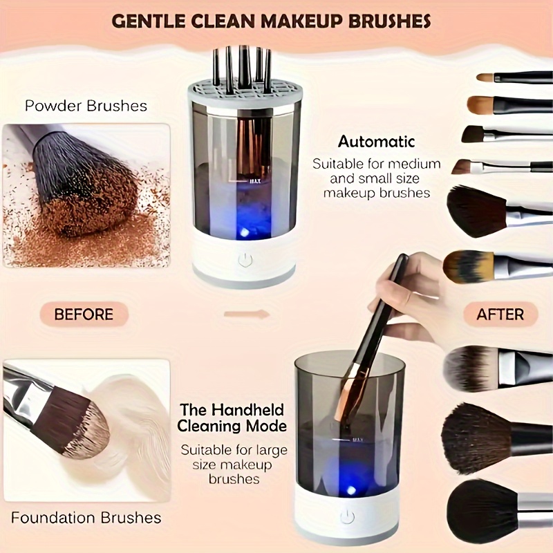 자동 전동 메이크업 브러쉬 클리너 USB 플러그 휴대용 - Beauty Makeup Eyeshadow 리뷰 및 가격