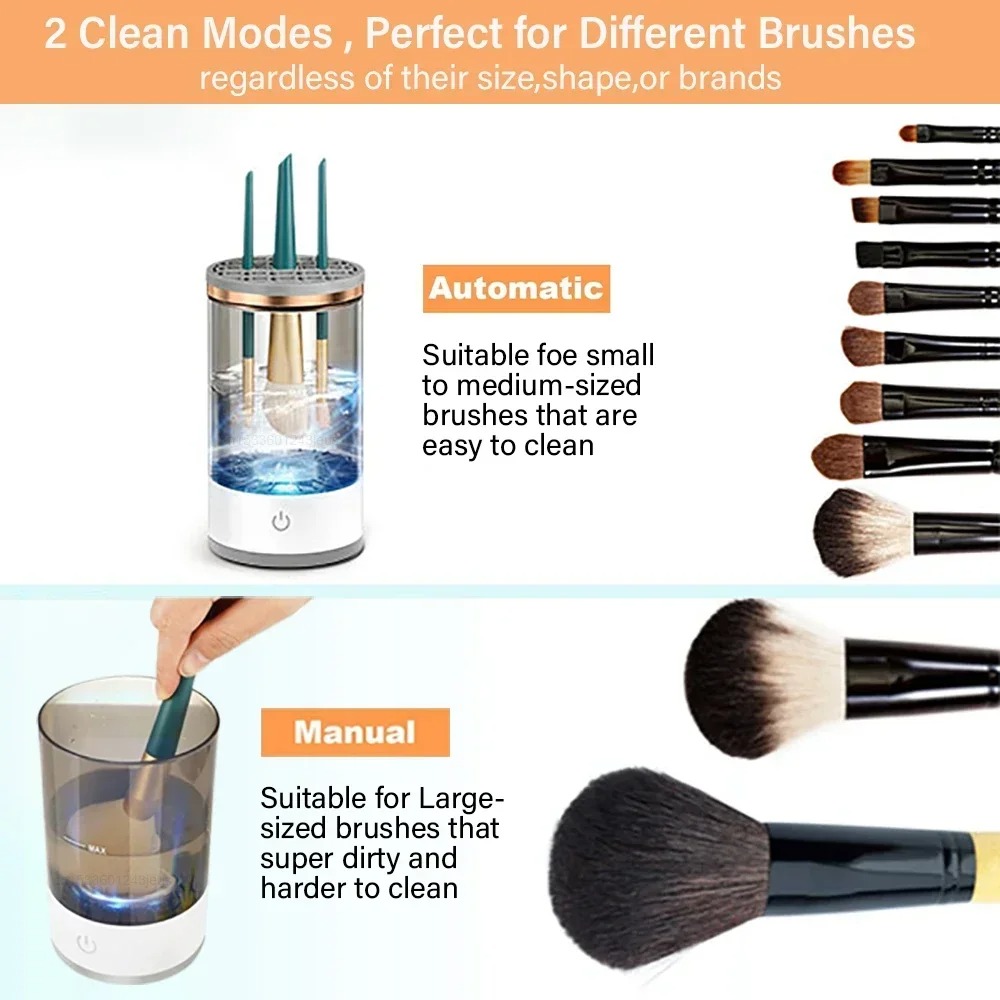 자동 전동 메이크업 브러쉬 클리너 USB 플러그 휴대용 - Beauty Makeup Eyeshadow 리뷰 및 가격