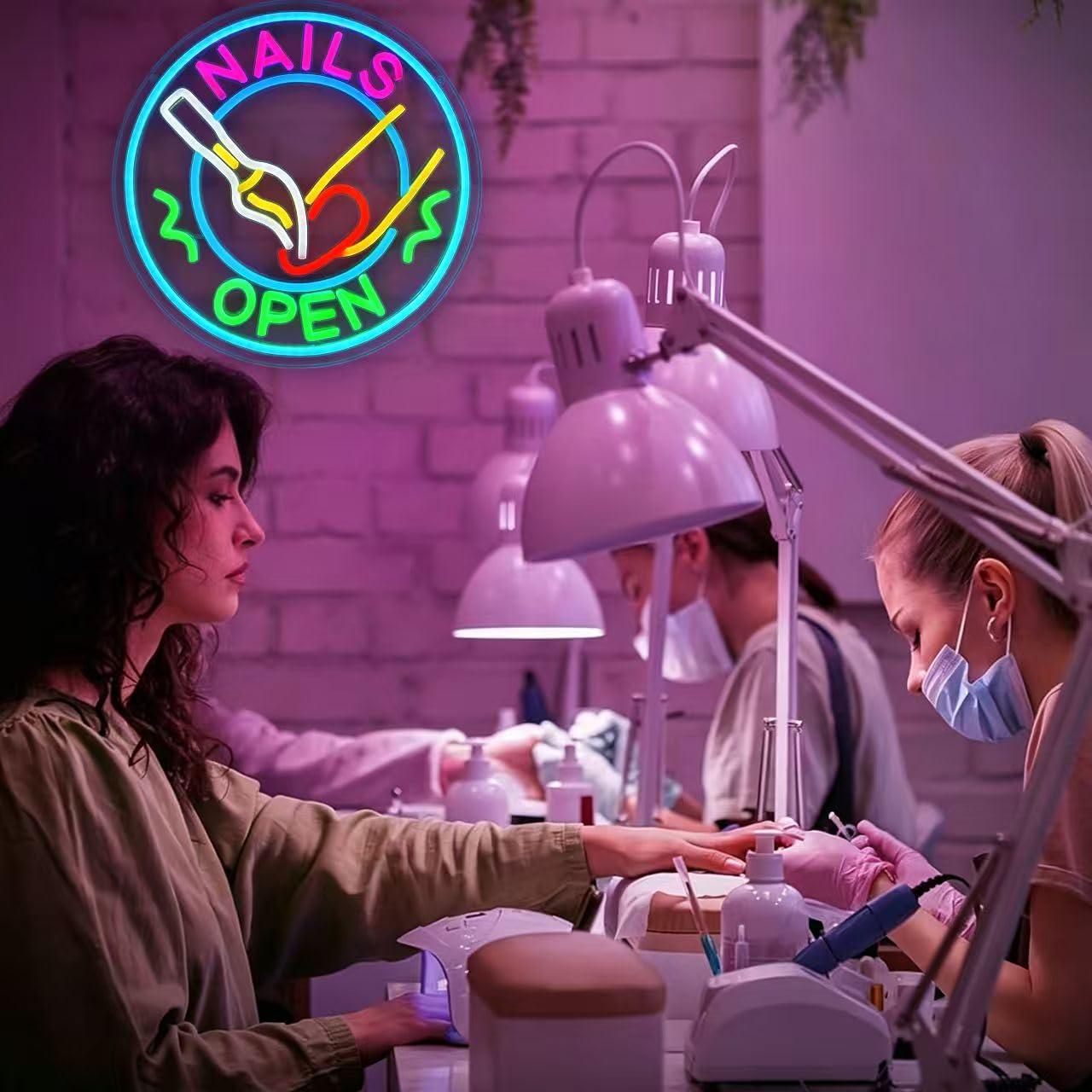 네일 오픈 네온사인 USB 조광 LED 조명 - 네일  - Beauty And Makeup Studio 리뷰 및 가격