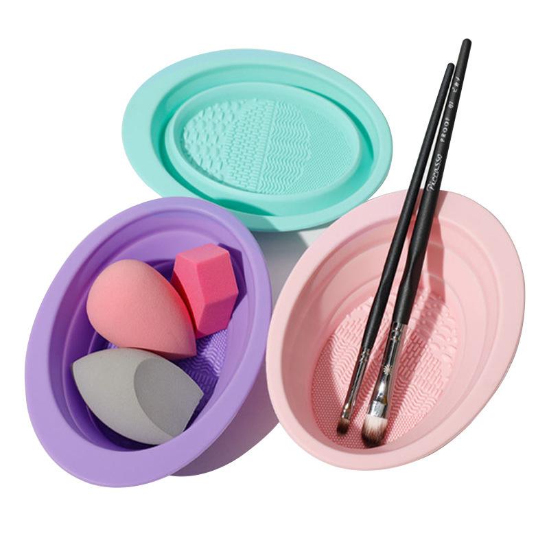 접이식 파우더 퍼프 클리닝 볼 아이섀도우 브러쉬 세척  - Beauty Makeup Eyeshadow 리뷰 및 가격