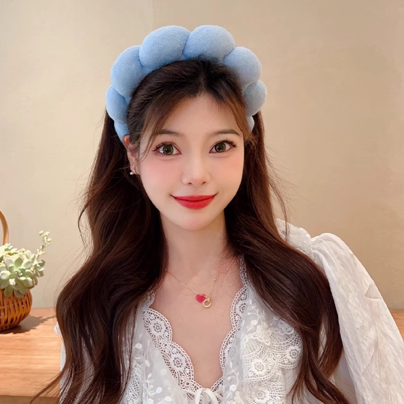 여성을위한 레트로 푹신한 헤어 밴드 스폰지 머리띠 벨벳 - Woman Beauty Makeup 리뷰 및 가격