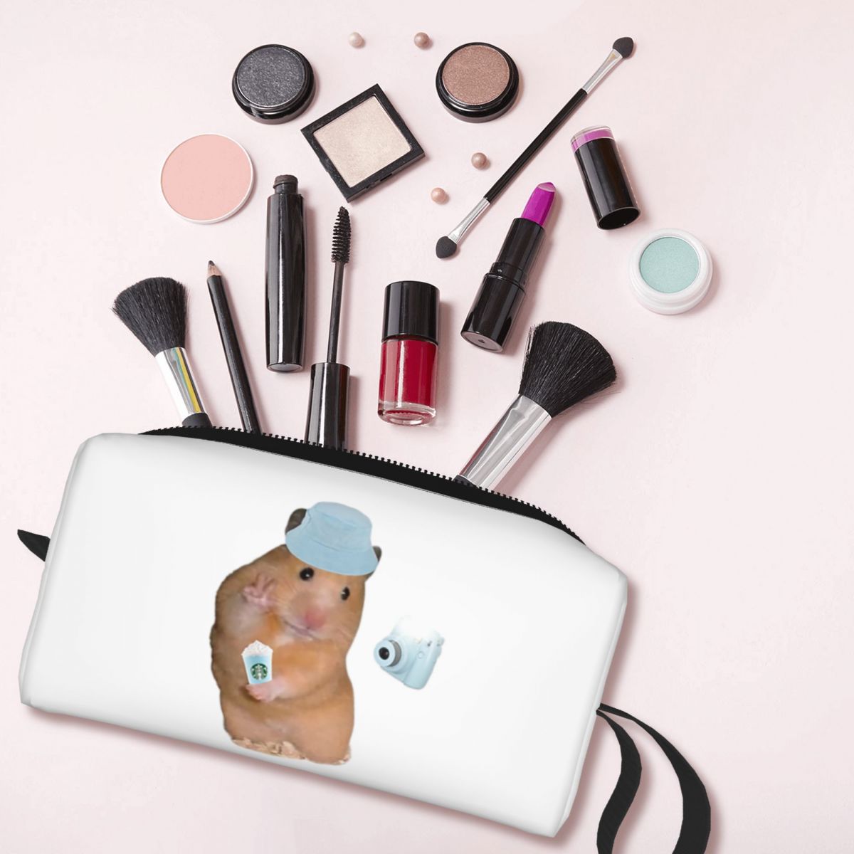 피스 사인 햄스터 밈 카메라 메이크업 가방 화장품 정리 - Beauty Makeup Camera 리뷰 및 가격