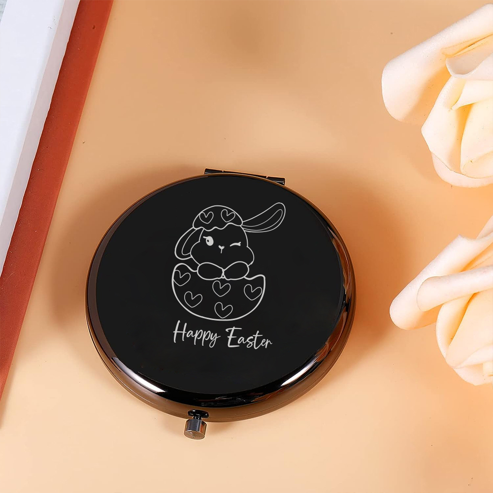 1pc 만화 아름다운 토끼 맞춤형 텍스트 포켓 거울 화 - Beauty For You Makeup 리뷰 및 가격