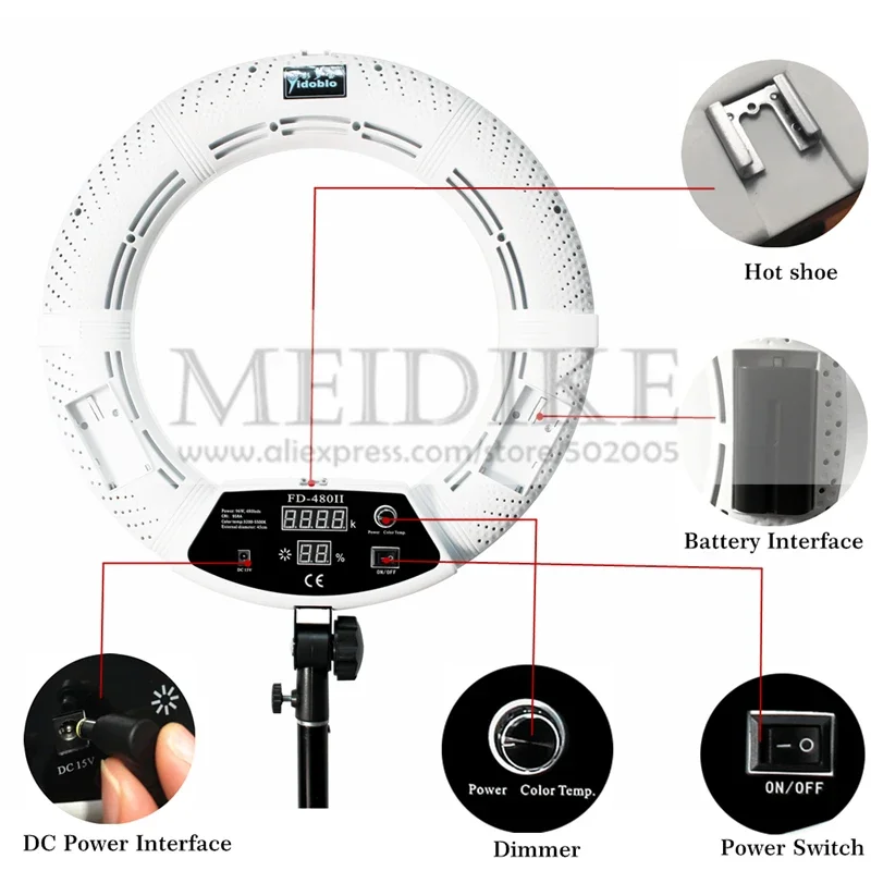 이도블로 96W 링 라이트 FD-480 프로 뷰티 스튜 - Beauty And Makeup Studio 리뷰 및 가격