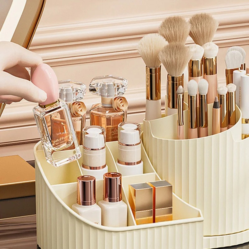 360도 회전 가능한 화장품 정리함 대용량 데스크탑 메 - Beauty Kiss Makeup 리뷰 및 가격