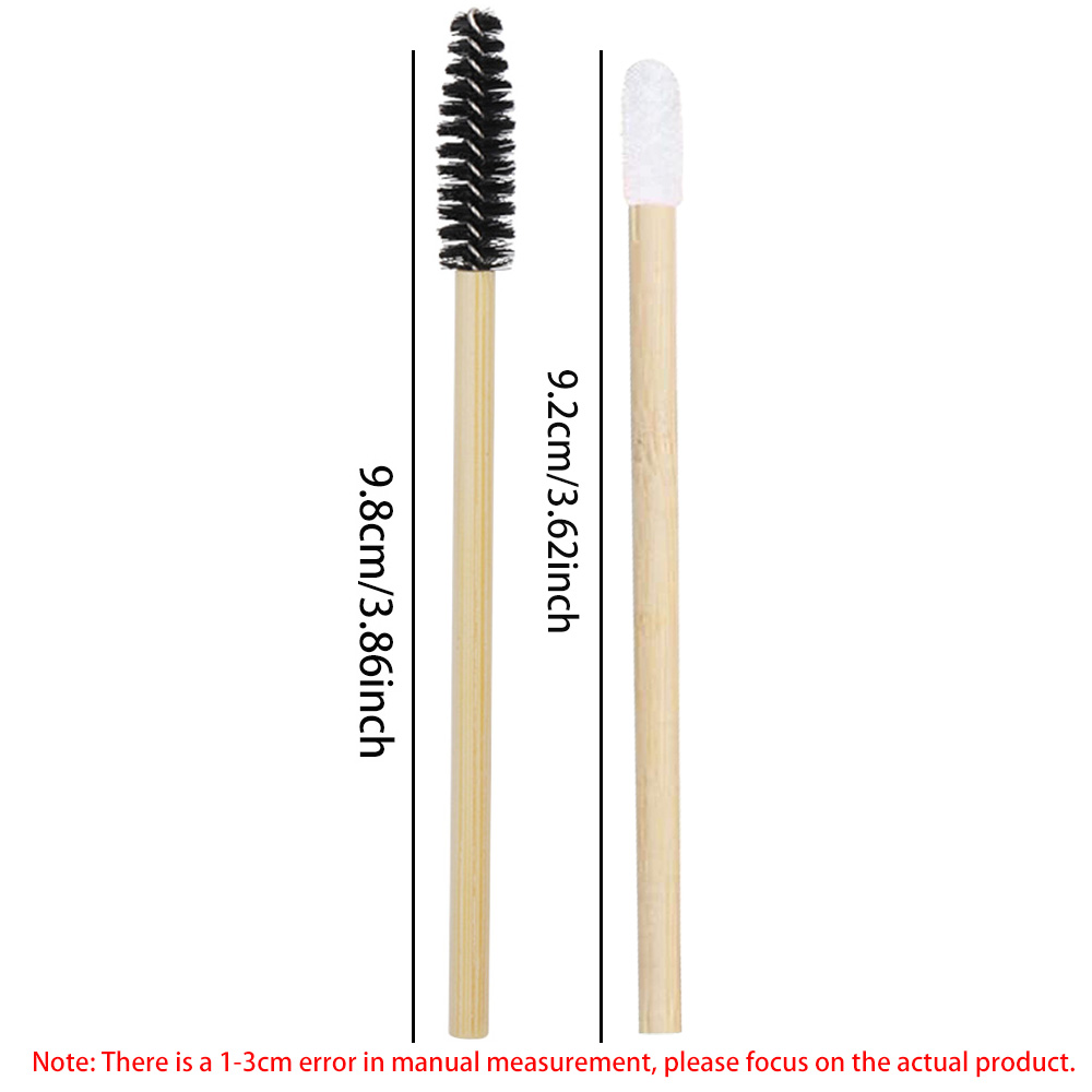 50/100개입 립 브러쉬 키트 대나무 손잡이 속눈썹  - Beauty Kiss Makeup 리뷰 및 가격