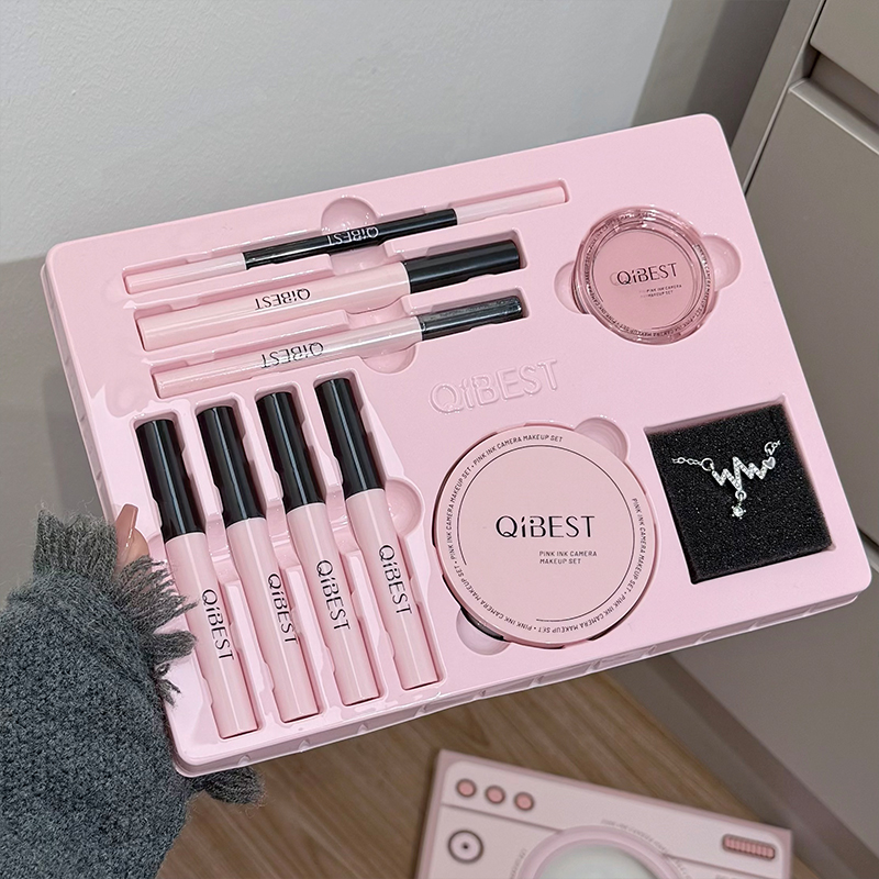 QIBEST 핑크 카메라 메이크업 세트 립스틱 프레스드 - Beauty Makeup Camera 리뷰 및 가격