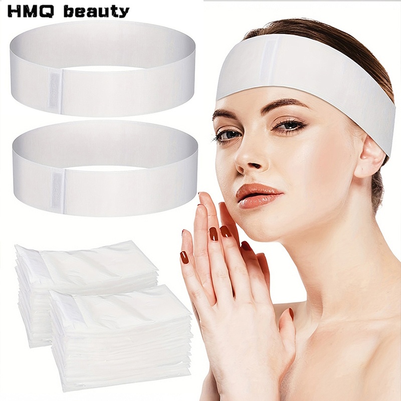 100/50/10pcs 일회용 얼굴 머리띠 스파 스트레 - Woman Beauty Makeup 리뷰 및 가격