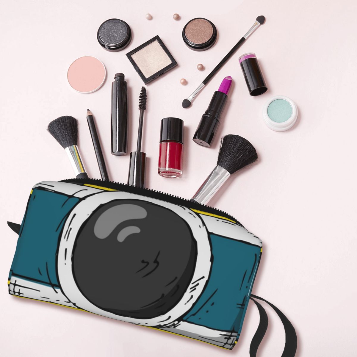 레트로 클래식 블루 그린 카메라 메이크업 가방 화장품  - Beauty Makeup Camera 리뷰 및 가격