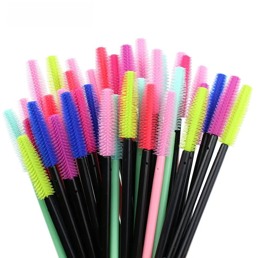 50pcs 실리콘 마스카라 완드 애플리케이터 일회용 속 - Woman Beauty Makeup 리뷰 및 가격